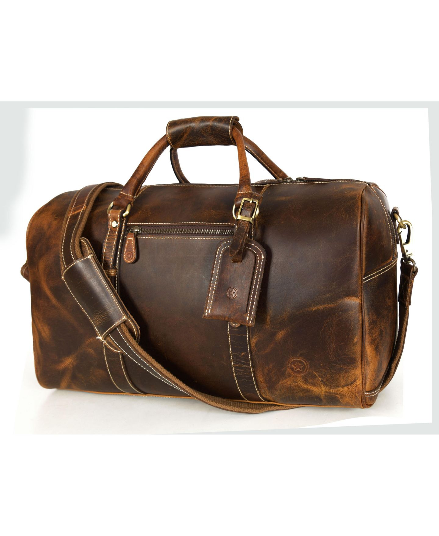 Сумка Aaron Leather Goods 20 Inch Heritage Voyager Duffel, цвет: Oxford — фото 13