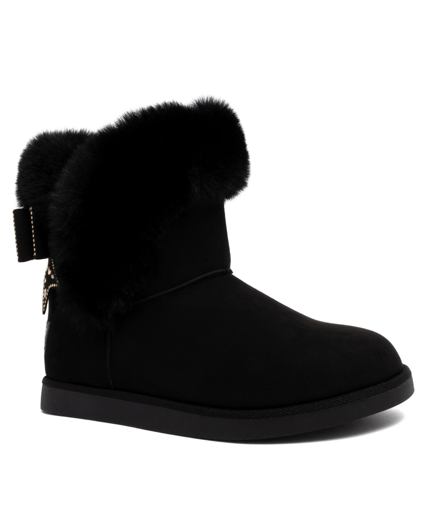 Женские ботинки Juicy Couture Kamper Studded-Bow Round Toe Ankle Booties, цвет: Чёрный — фото 1
