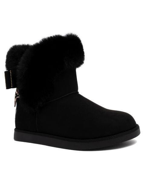 Женские ботинки Juicy Couture Kamper Studded-Bow Round Toe Ankle Booties, цвет: Чёрный