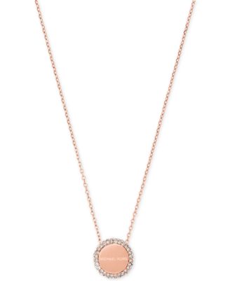 michael kors logo disc necklace