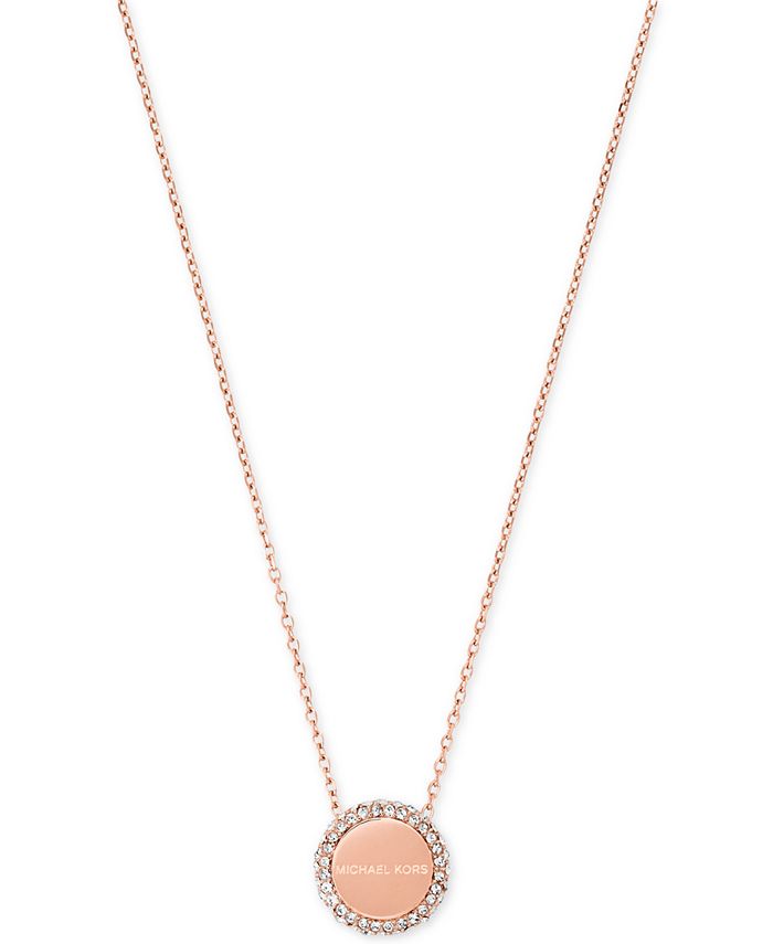 Michael kors top branded disc necklace