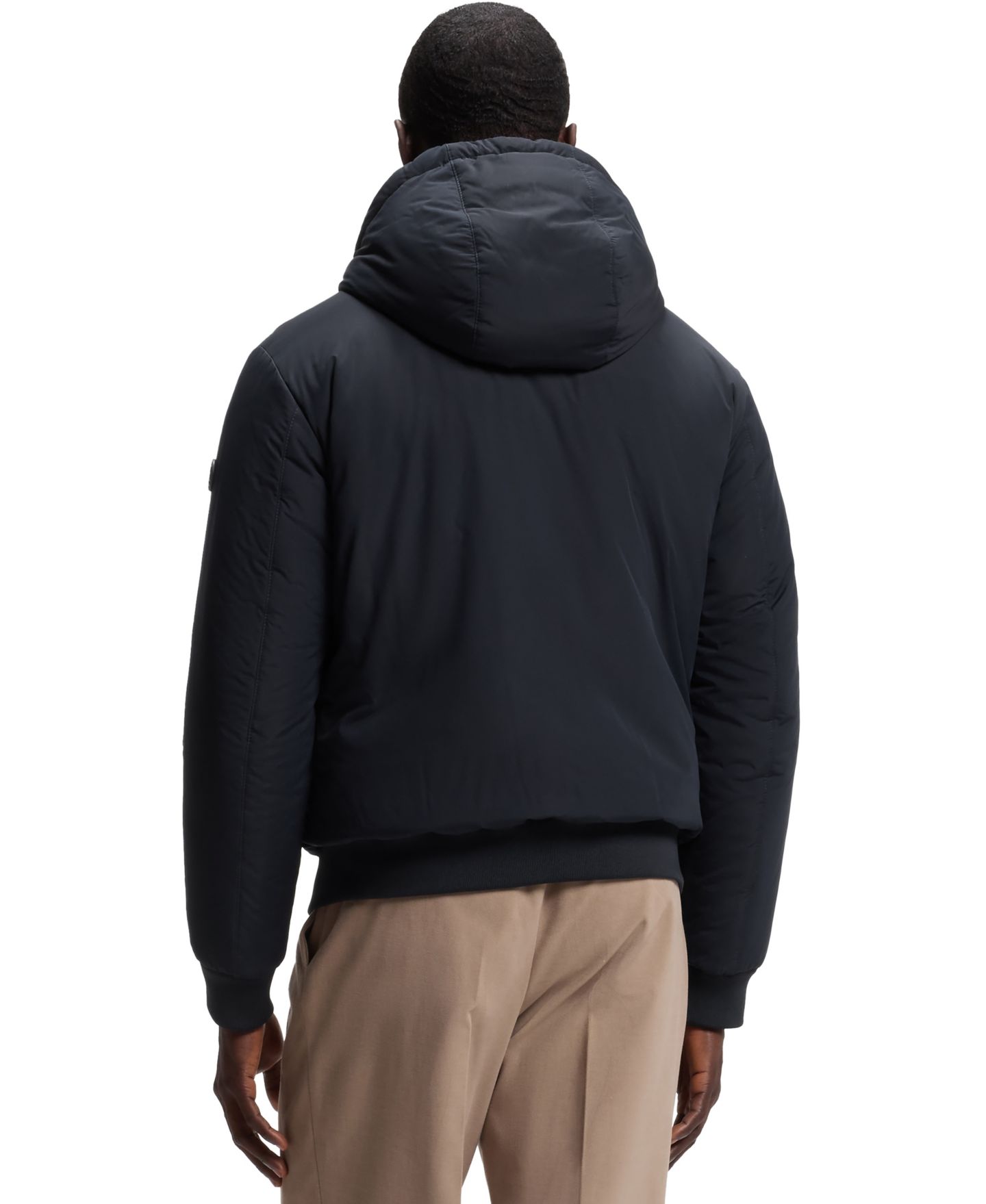 Мужские куртки BOSS by Hugo Boss C-Caniol Water-Repellent Padded Hooded, цвет: Тёмный синий — фото 7