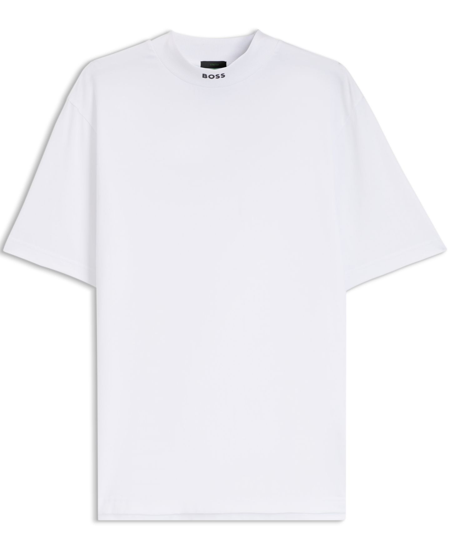 Мужская футболка Hugo Boss Mock-Neck Relaxed-Fit, цвет: Белый — фото 3