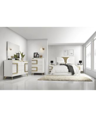 6-Piece Bedroom Set - King Size Bed with Dresser, Mirror, Chest and 2 Nightstands