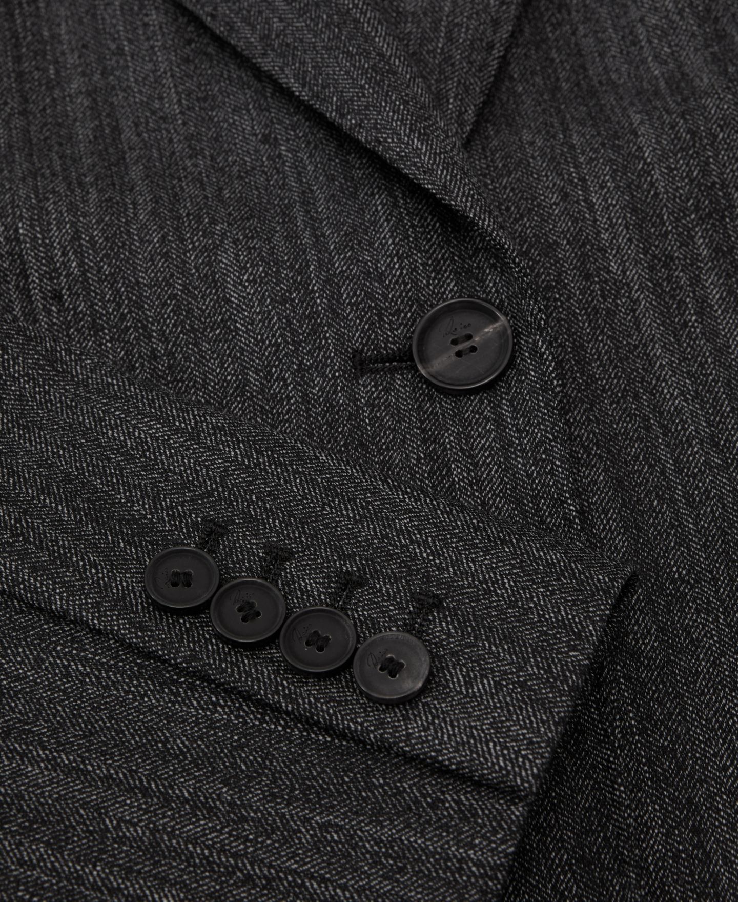 Женский пиджак REISS Herringbone Single-Breasted Wool-Blend Blazer, цвет: Тёмный серый — фото 4