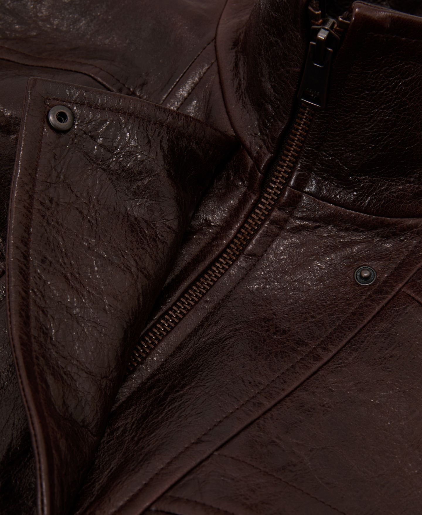 Женская куртка REISS Petra Oversized Funnel-Neck Leather, цвет: Баклажановый — фото 5