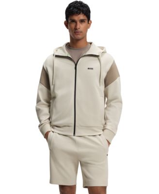 Men's Spacer Piqu&eacute; Regular-Fit Zip-Up Sweatshirt