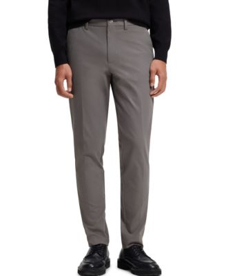 BOSS by Men's Four-Way Stretch Fabric Slim-Fit Trousers