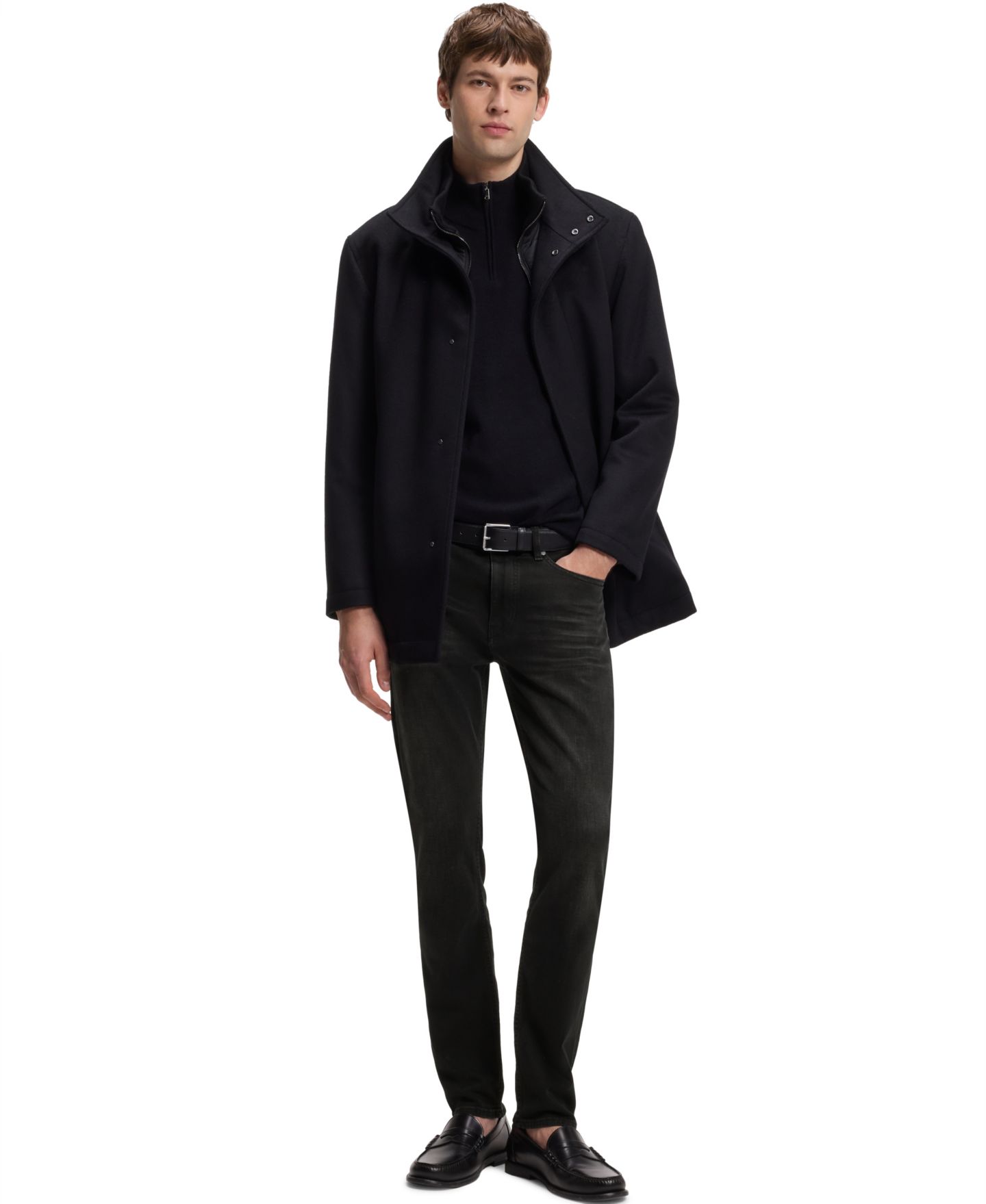 Мужские джинсы Hugo Boss Delaware Stretch Slim-Fit, цвет: Тёмный серый — фото 4