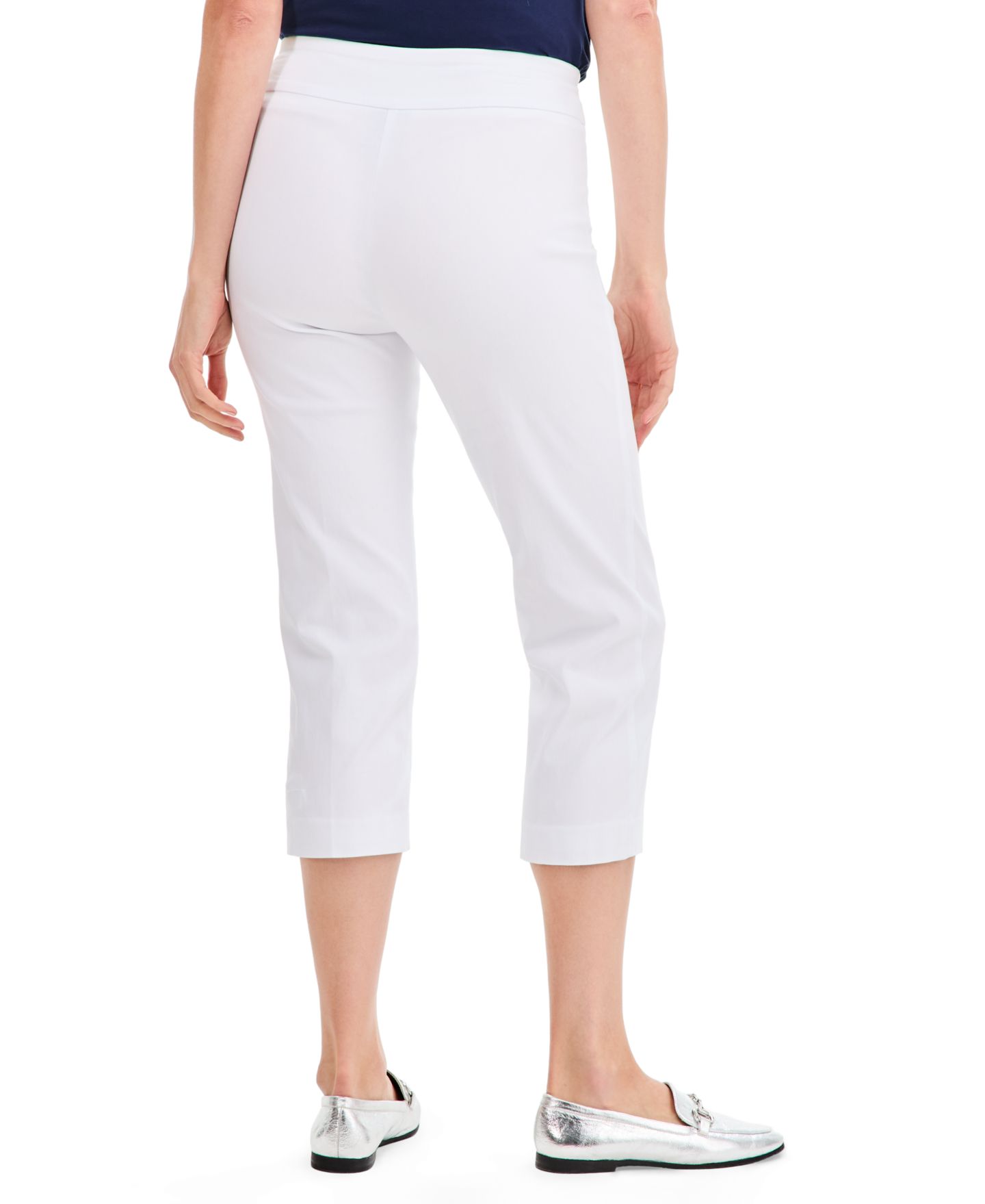 Женские брюки JM Collection Pull-On Capri Tummy-Control, цвет: Яркий белый — фото 2