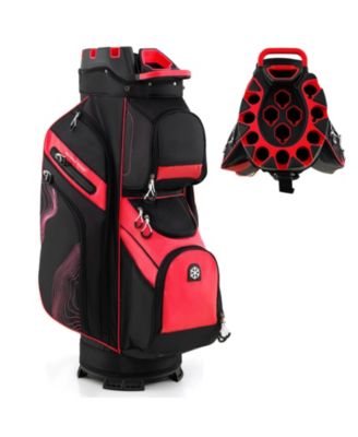 Golf Cart Bag Molded Lock Top Golf Bag 14-Way Full Length Dividers 11 Pockets