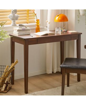 Streamdale Small Solid Wood Writing Desk with Drawer
