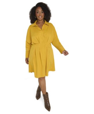 Women's Yellow Shirt Dresses