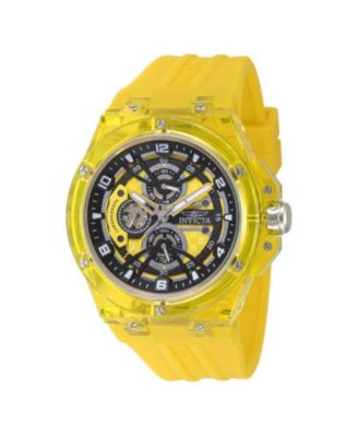 Men's 48802 Quartz Racing Saphirex Water-Resistant Rubber Watch, 46mm
