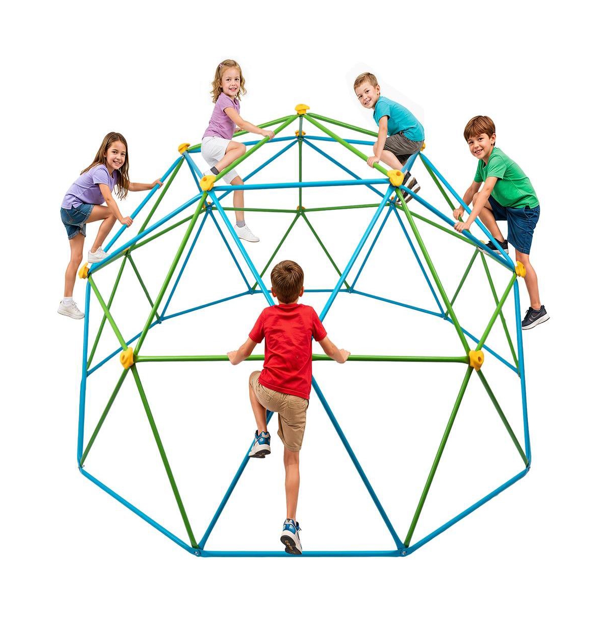 Hurtle 10 Ft Climbing Dome for Kids Ages 4-12, Steel Outdoor Jungle Gym and Monkey Bars for Backyard Active Play