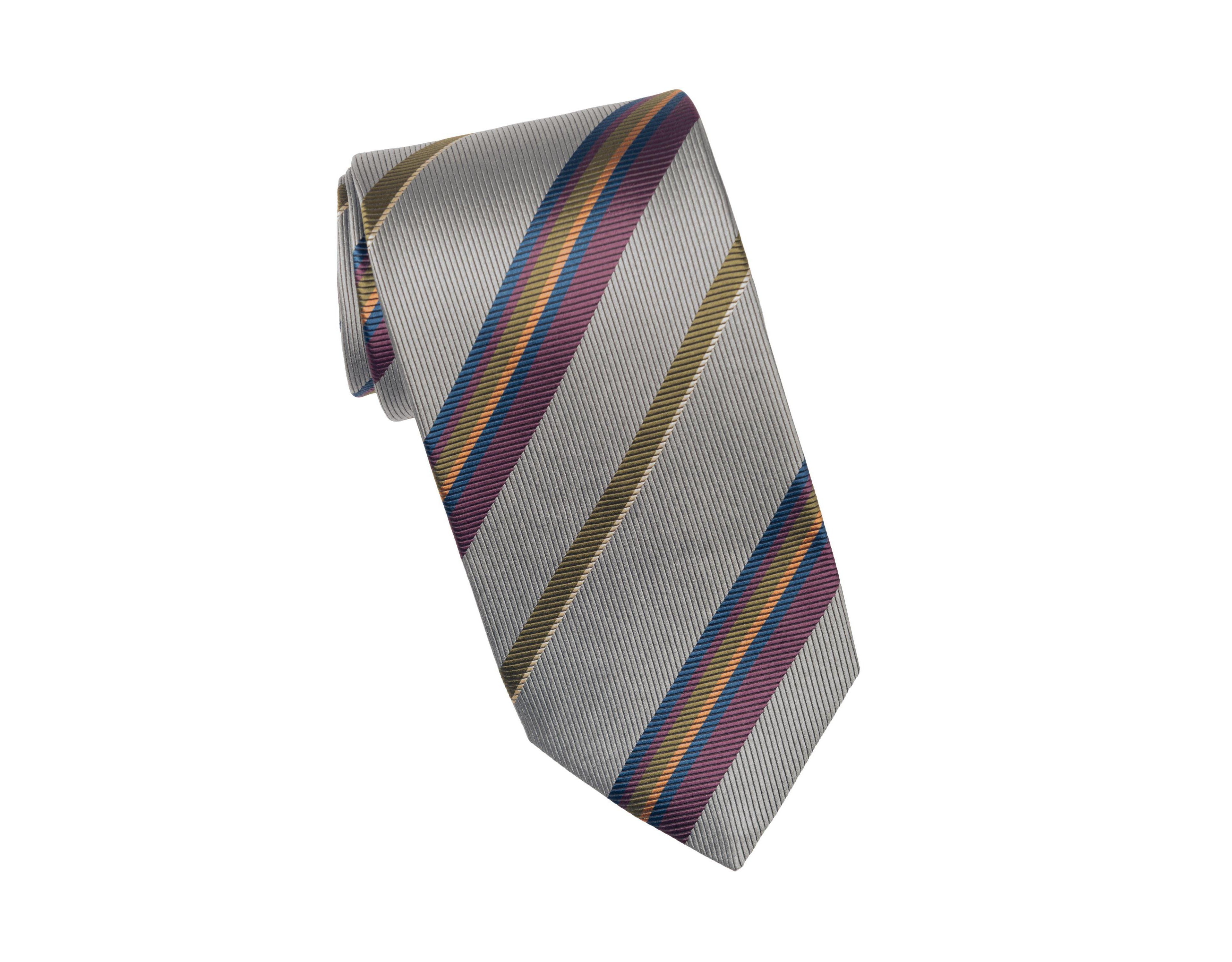 Elizabetta Men's Lugano Silk Jacquard Stripe Classic Tie