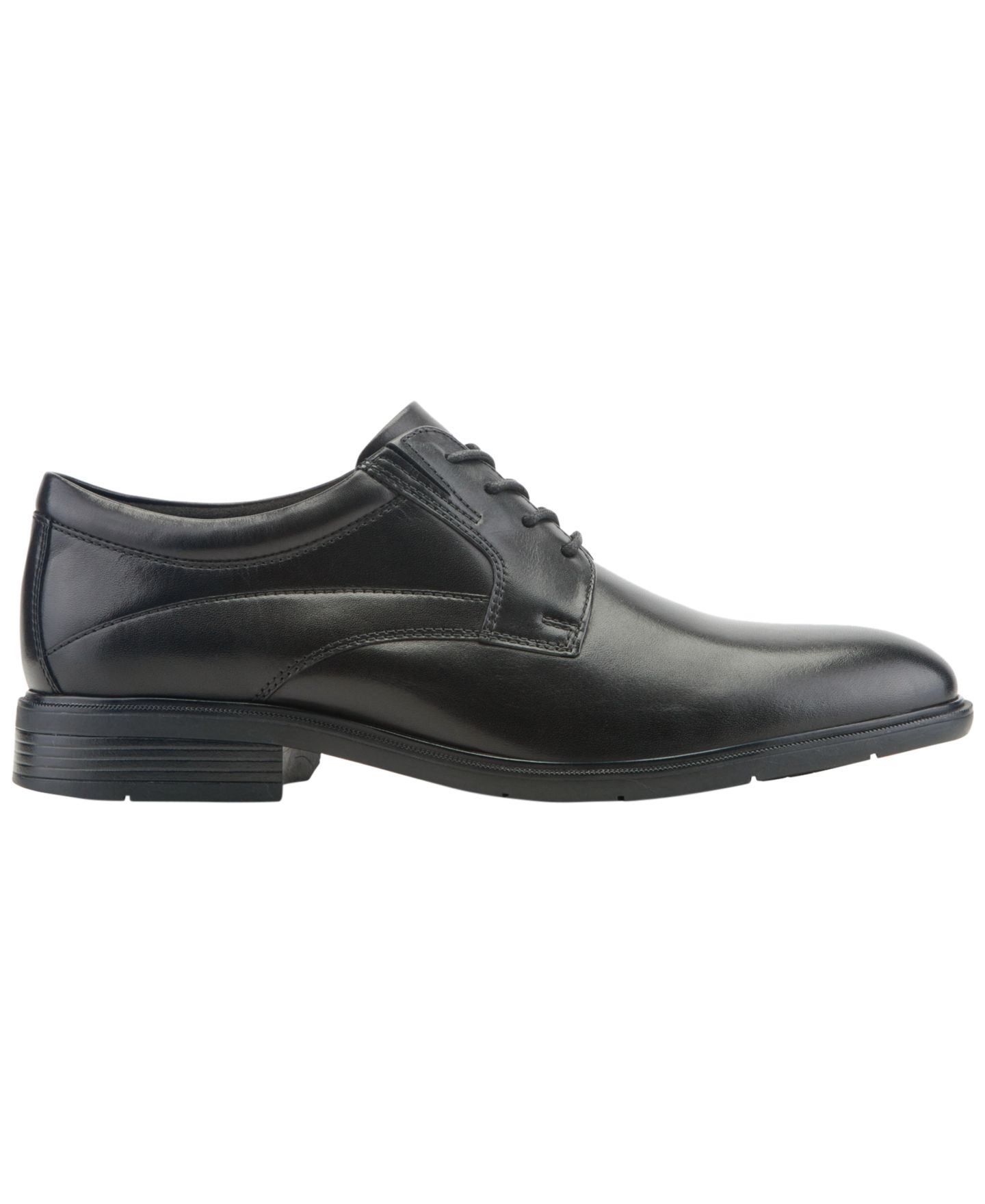 Мужские туфли Rockport Otto Waterproof Slip-Resistant Plain-Toe Oxfords, цвет: Чёрный кожаный — фото 2