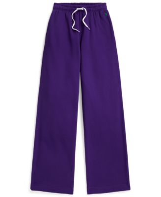 Women's Drawstring Fleece Wide-Leg Sweatpant