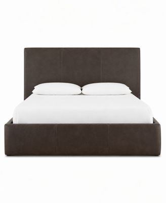 Tivie King Leather High-Headboard Bed