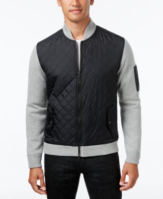INC International Concepts - Men's Mixed Media Quilted Jacket