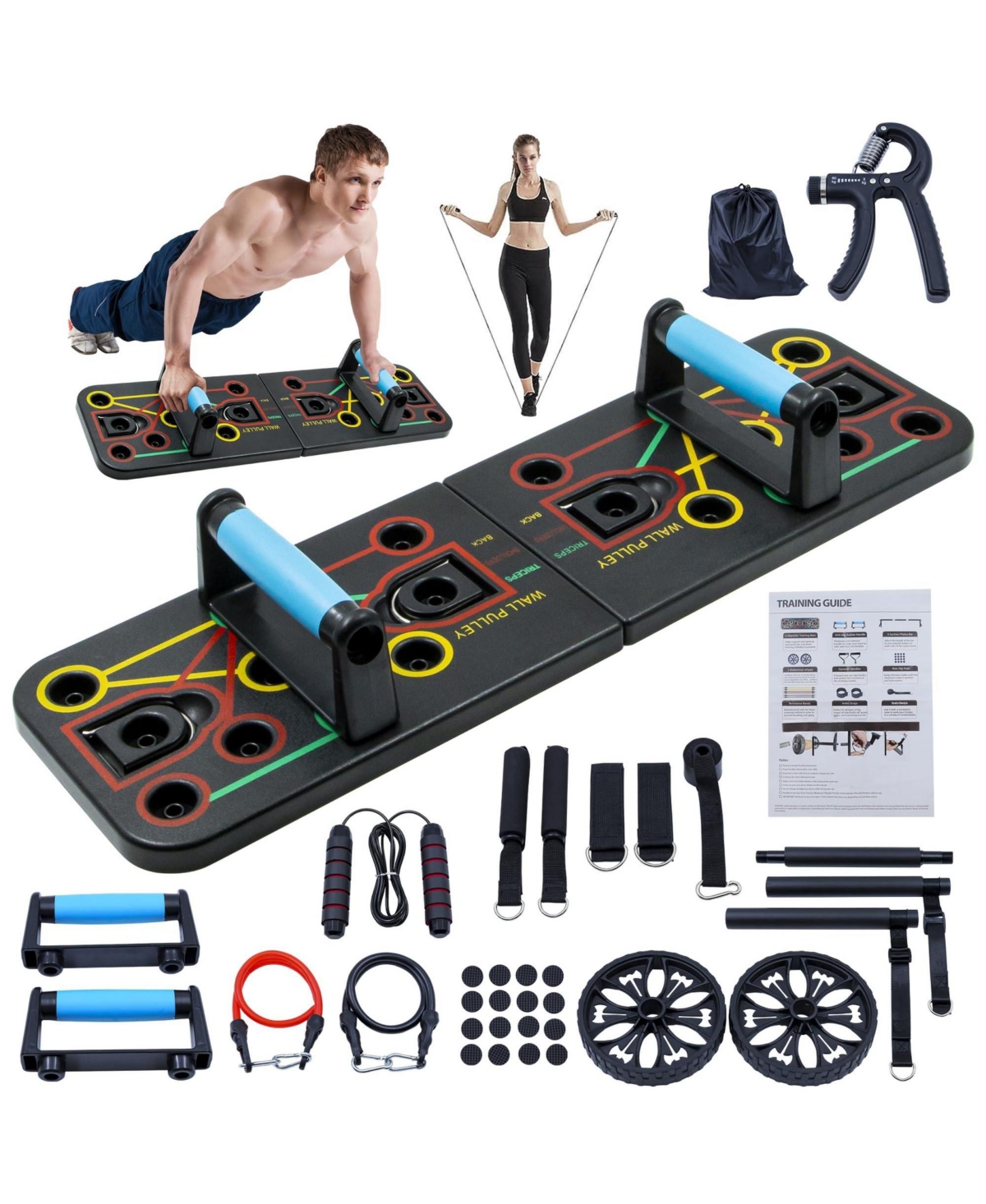Aofar Portable Dismountable Multi-functional Pushup Stands Home Gym Strength Equipment