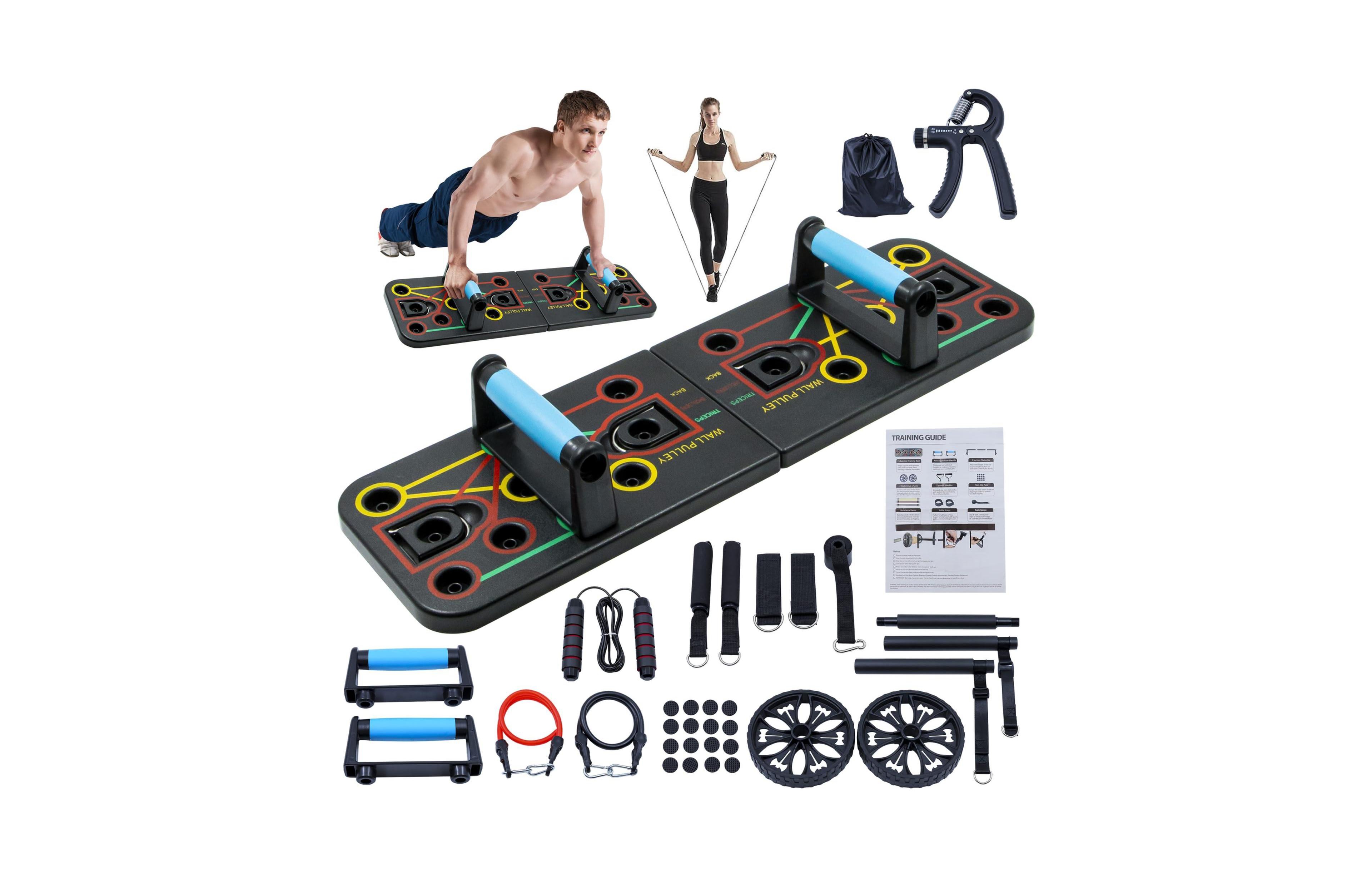 Aofar Portable Dismountable Multi-functional Pushup Stands Home Gym Strength Equipment