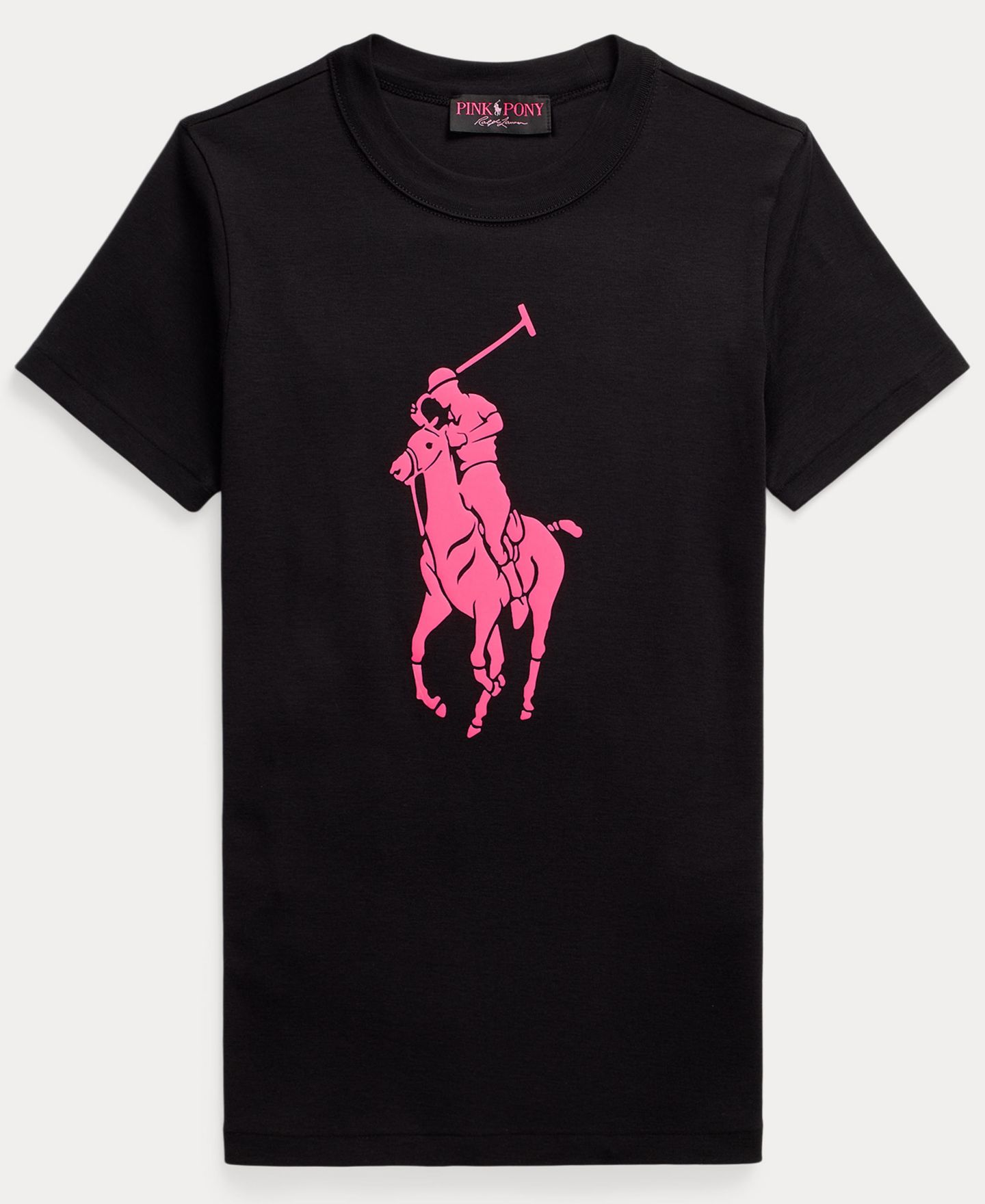 Женский свитшот Polo Ralph Lauren Pink Pony с круглым вырезом, цвет: Чёрный — фото 6