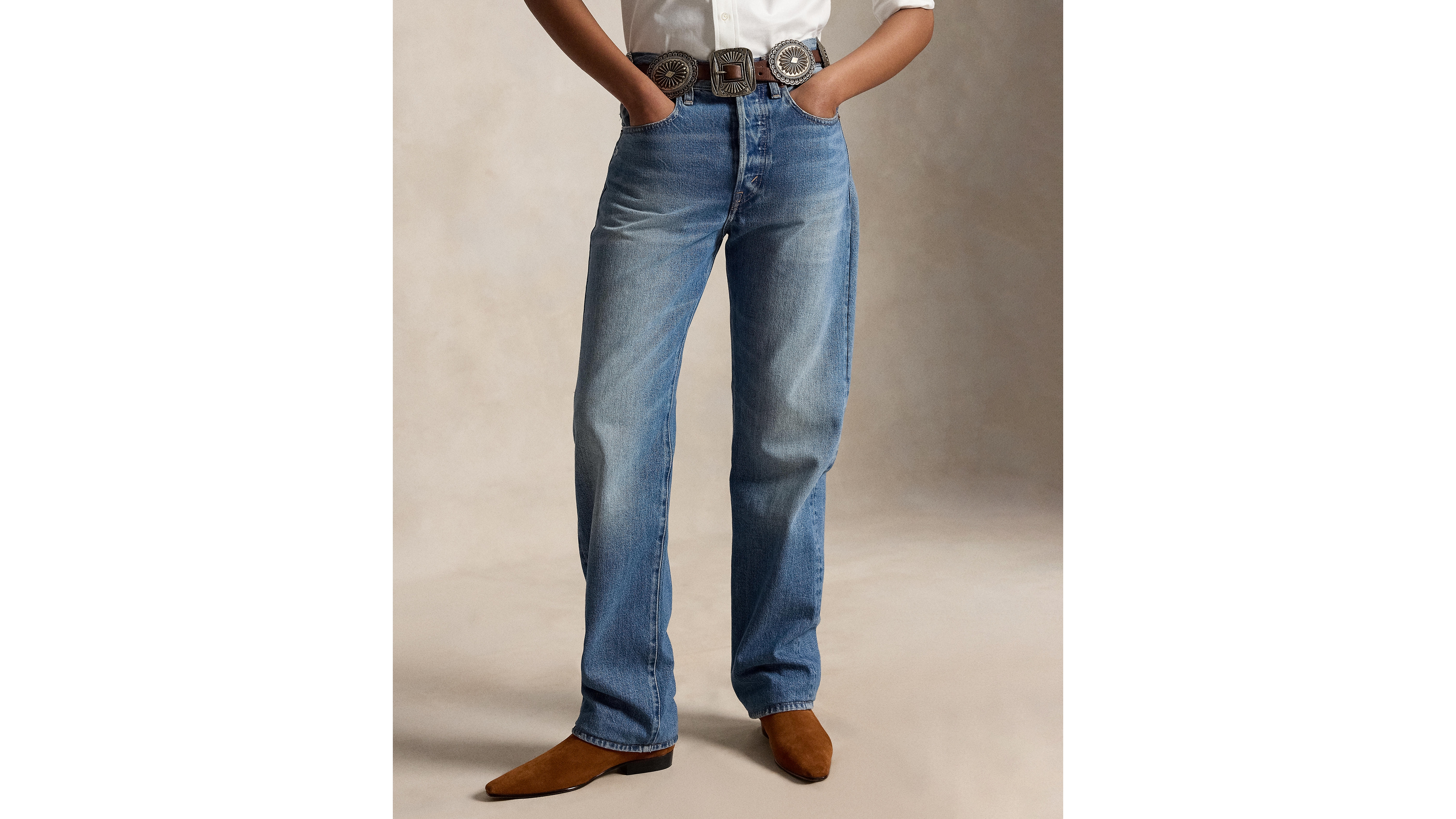 Polo Ralph Lauren Women's High-Rise Relaxed Straight-Leg Jeans