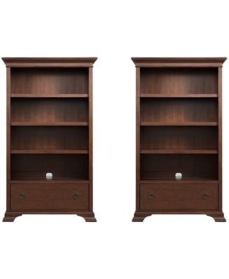 Nelman 72" Traditional Bookcases, Set of 2
