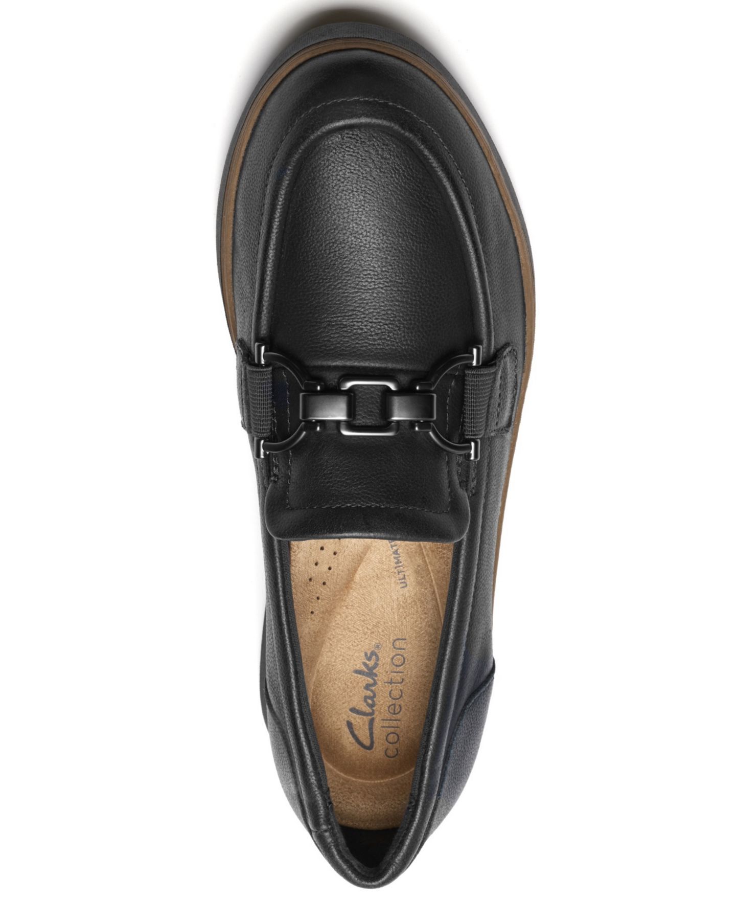 Женские туфли Clarks Zylah Erin Platform Round Toe Leather, цвет: Чёрный кожаный — фото 4