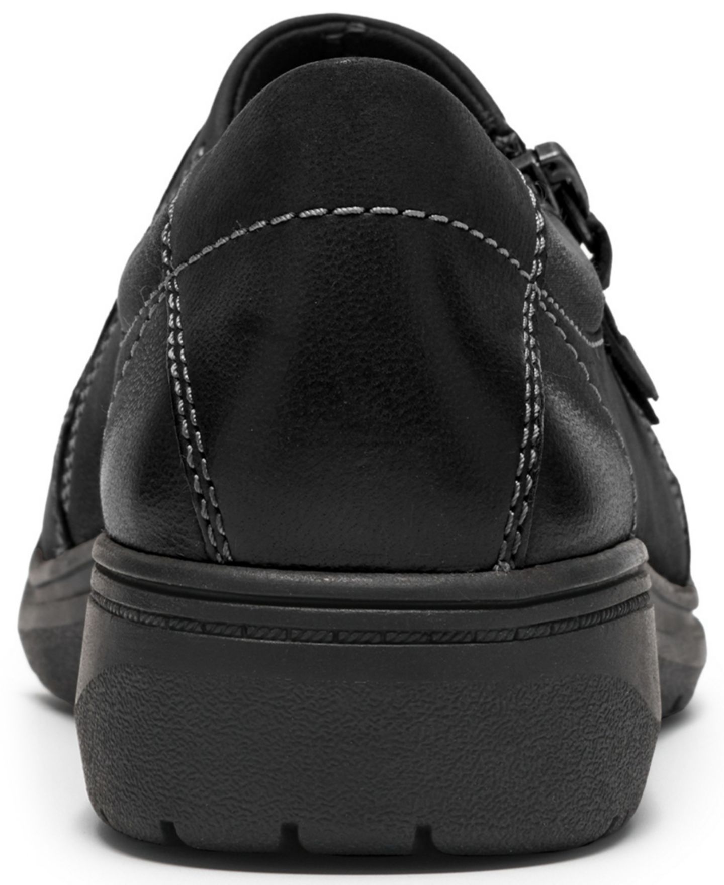 Женские балетки Clarks Carleigh Ease Nubuck Round Toe Flats, цвет: Чёрный нубуковый — фото 3