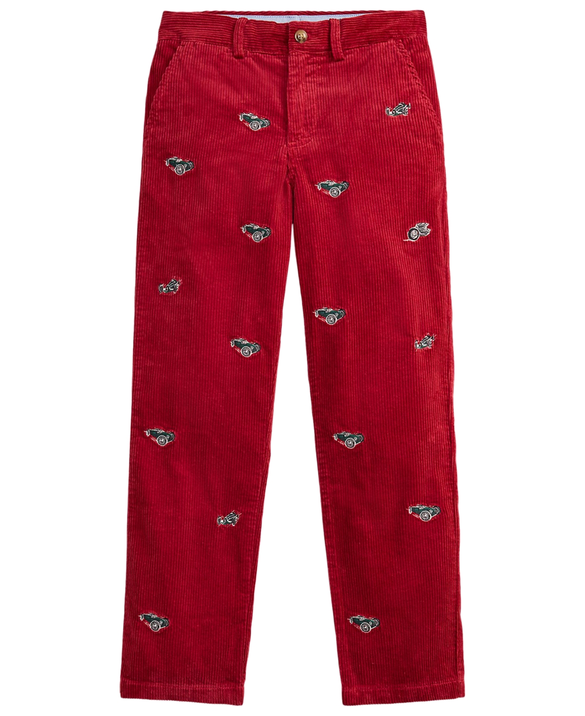 Polo Ralph Lauren Kids' Boys' 8-20 Bedford Corduroy Straight-leg Embroidered Pants In Red