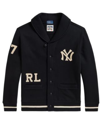Boys' 8-20 New York Yankees Shawl-Collar Long-Sleeve Cardigan