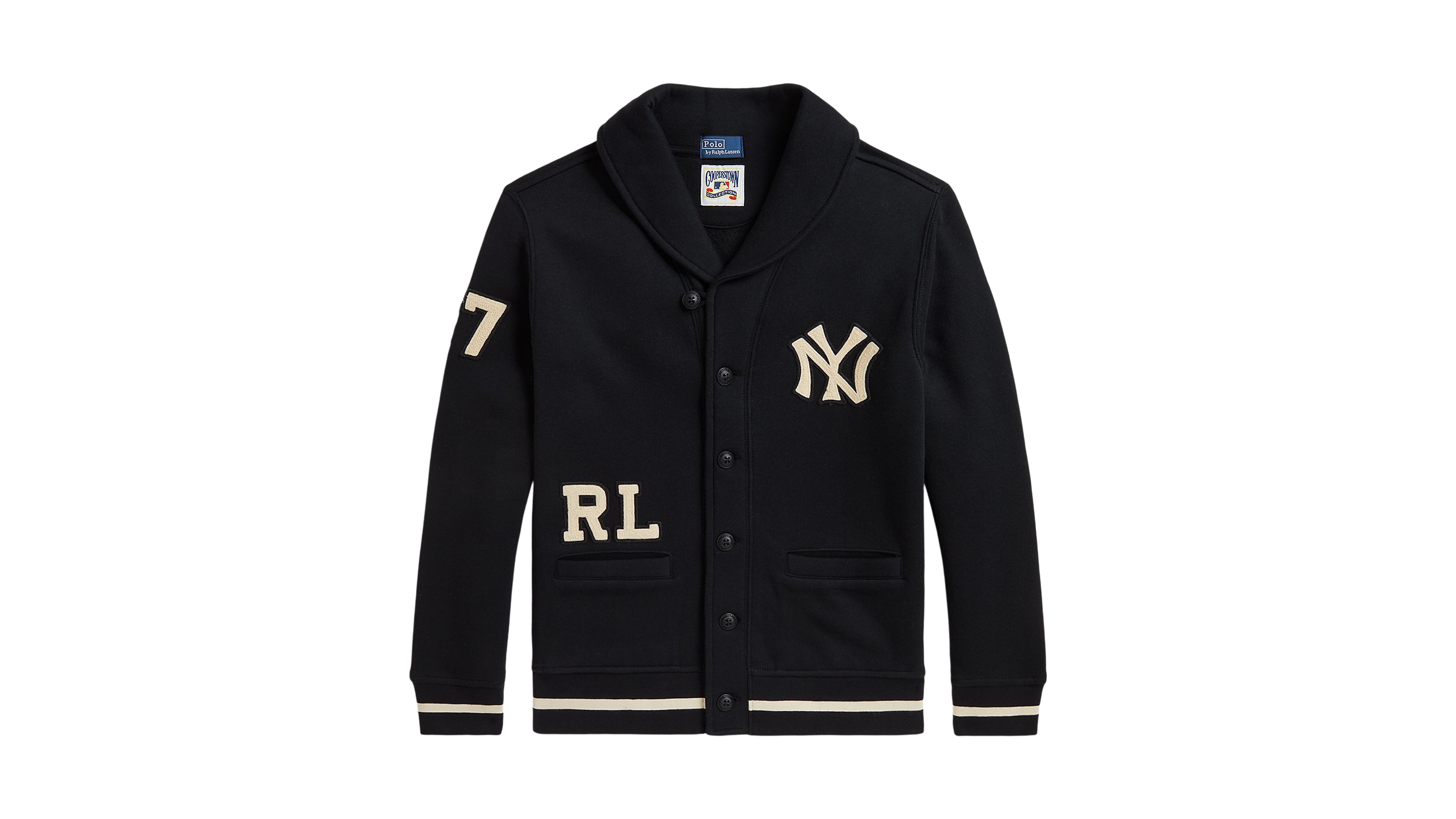 Polo Ralph Lauren Boys' 8-20 New York Yankees Shawl-Collar Long-Sleeve Cardigan