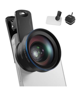 2-in-1 0.45x Wide-Angle 15x Macro Phone Camera Lens Kit Compatible with iPhone and Samsung