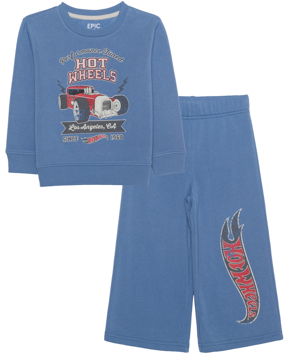 Epic Threads Toddler Boys' 2T-5T Hot Wheels Graphic Crewneck Long-Sleeve Sweatshirt and Pants, 2-Piece Set, Macy's Exclusive