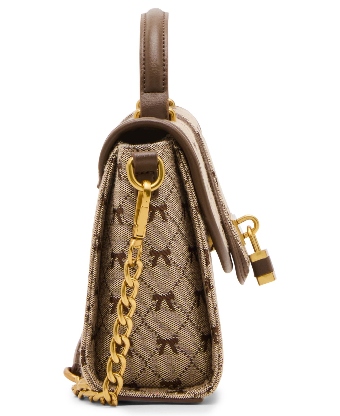 Женская сумка Madden Girl Small Canvas Bow Crossbody, цвет: Коричневый — фото 5