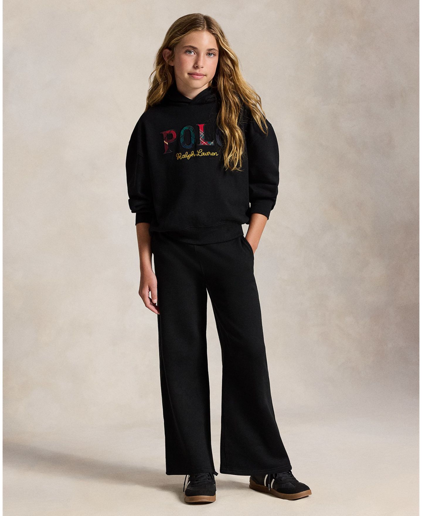 Худи Polo Ralph Lauren Logo Fleece для девочек, цвет: Чёрный — фото 3