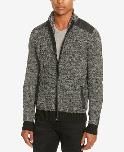Kenneth Cole Reaction Men's Marled Zip-Front Cardigan