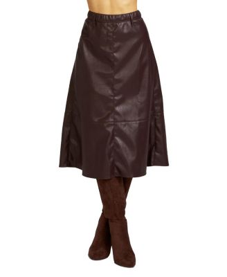 Women's Faux Leather Skirt