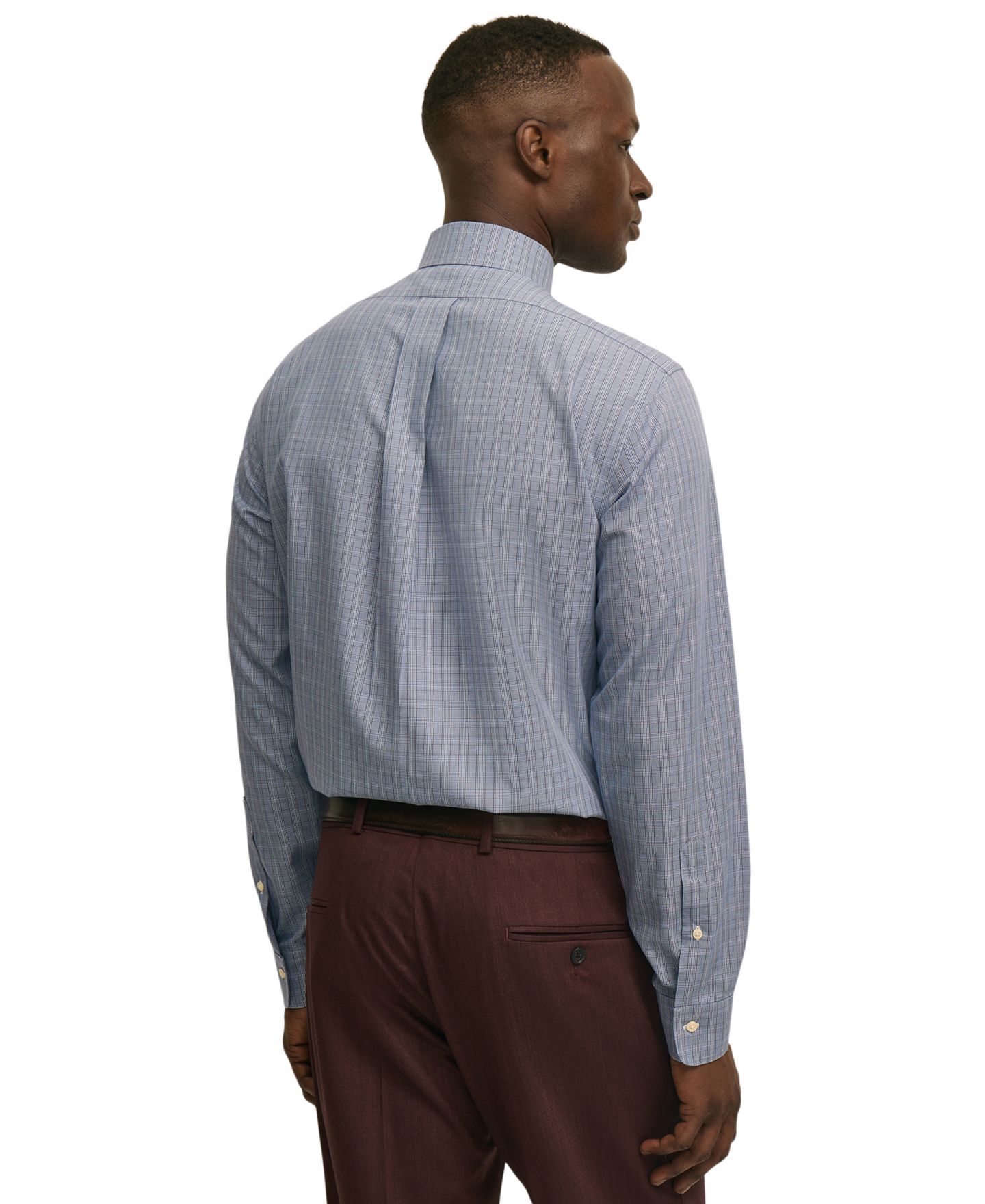 Мужская немнущаяся рубашка B By Brooks Brothers с длинным рукавом и отложным воротником, цвет: Яркий синий — фото 2