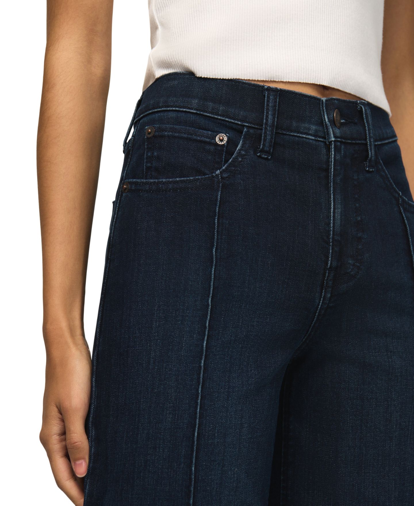 Женские джинсы Lucky Brand Stevie High-Rise Wide-Leg, цвет: Варёный — фото 4