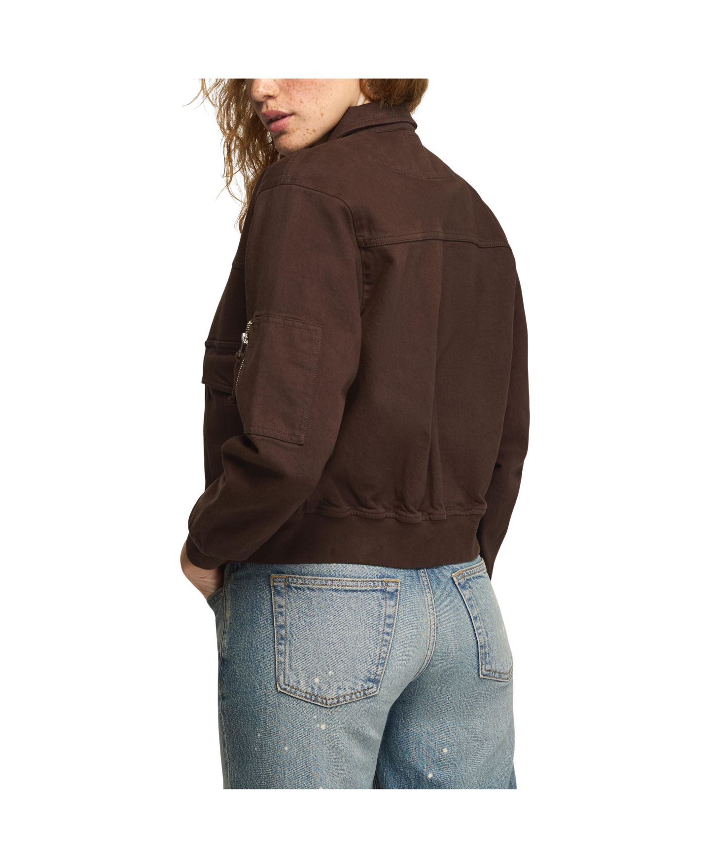 Женская куртка Lucky Brand Lucky Legend Fall Zip-Up Bomber, цвет: Шоколадный варёный — фото 4