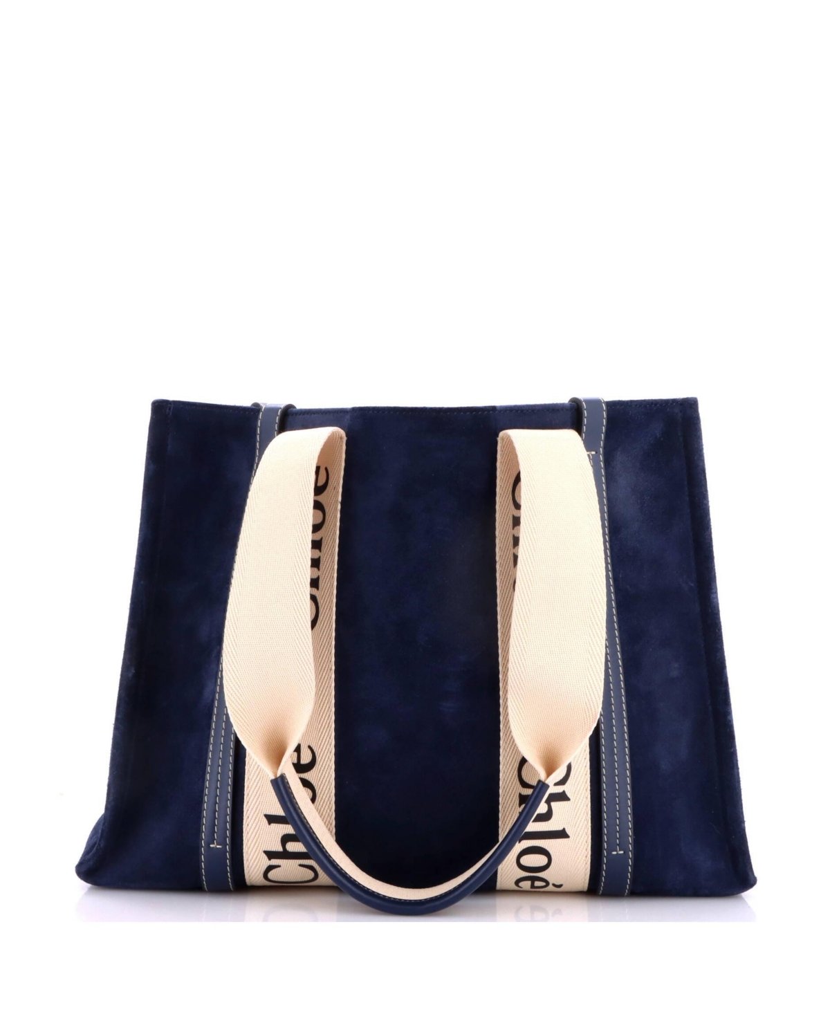 Pre-Owned Chloe Medium Woody Suede with Canvas Tote