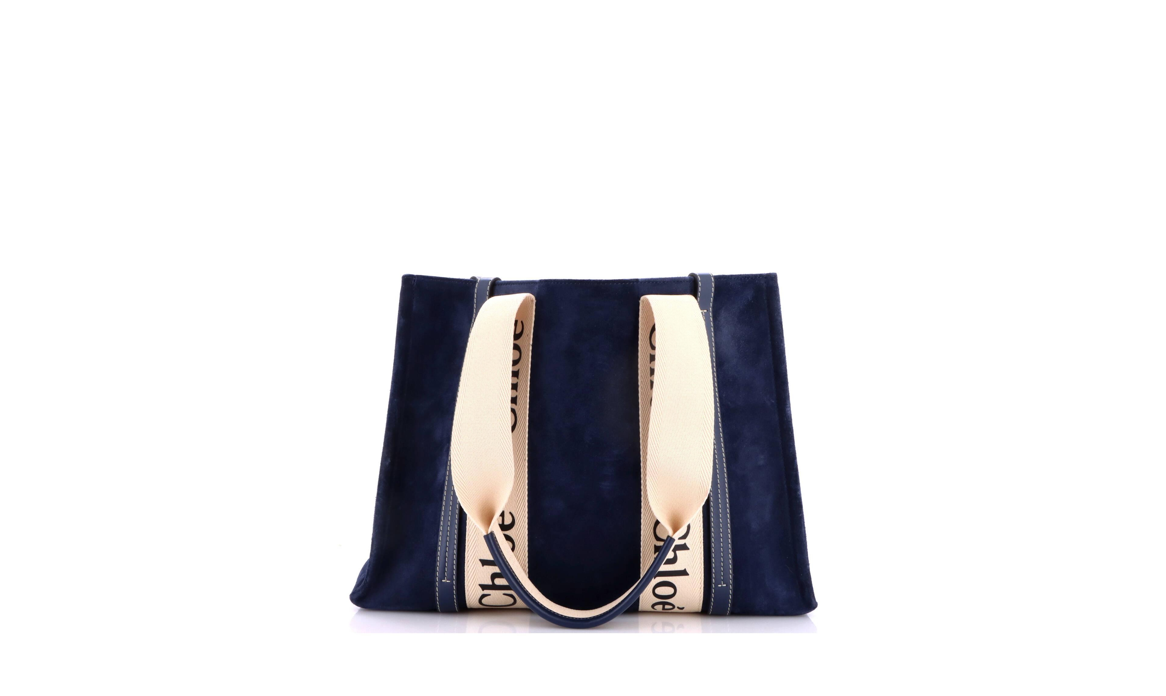 Pre-Owned Chloe Medium Woody Suede with Canvas Tote
