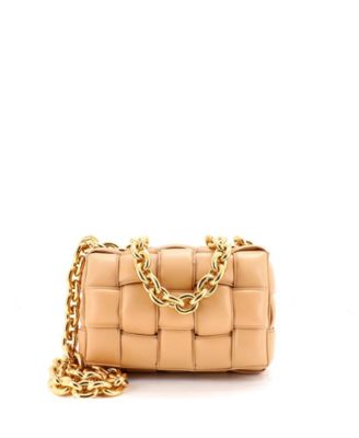 Cassette Chain Crossbody Bag Padded Maxi Intrecciato Leather