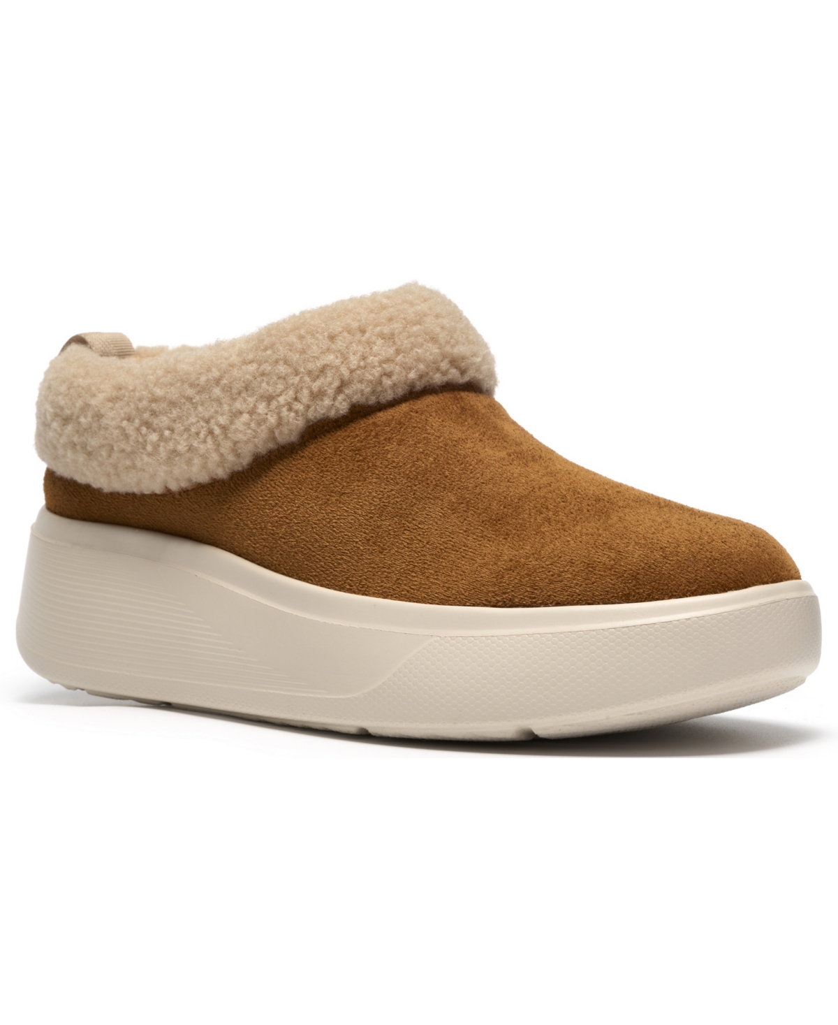 Clarks Women's Solevana Cozy Slip-On Platform Booties - Tan Textile