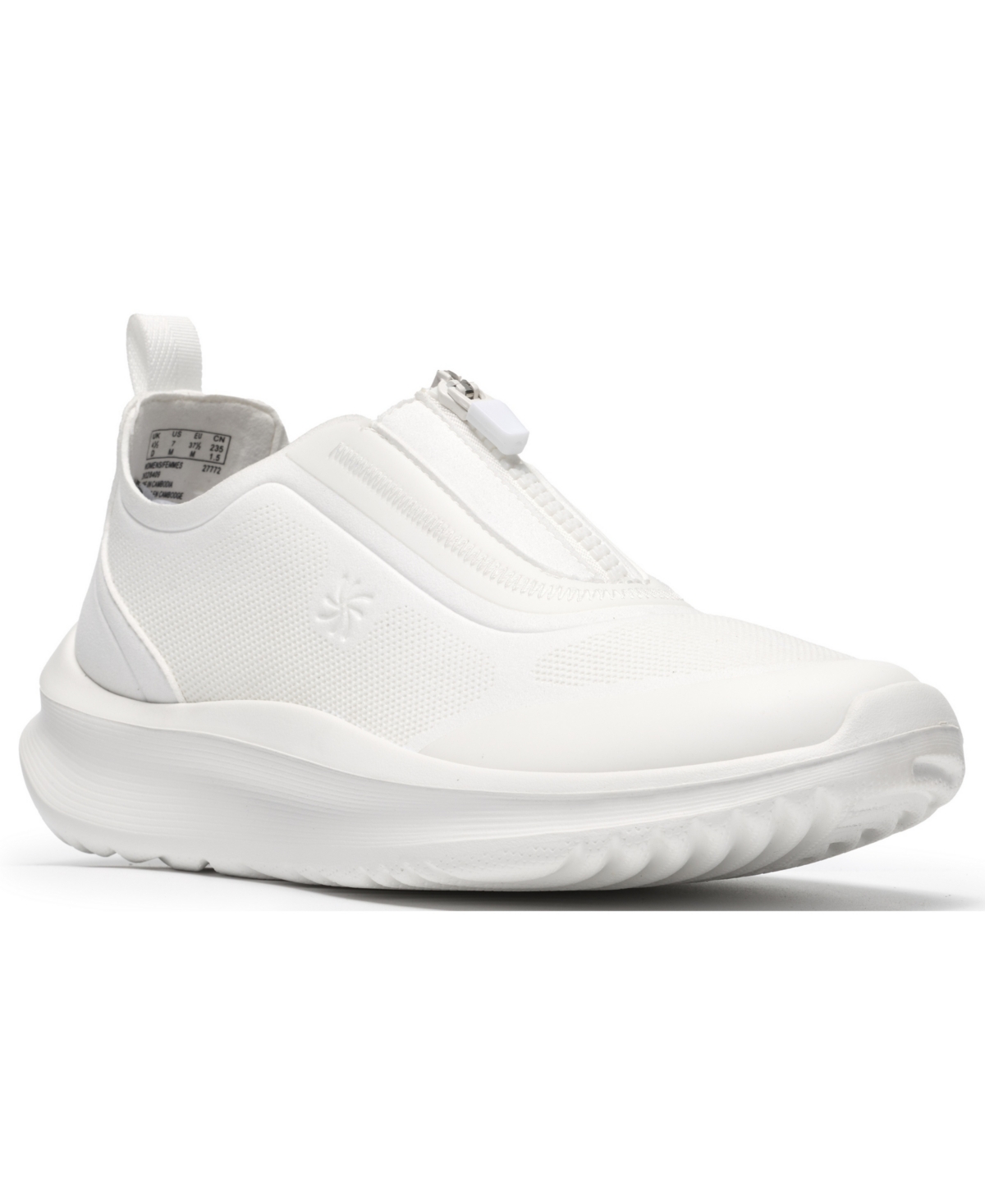 Clarks Women's Solevana Bay Slip-On Round Toe Sneakers - White Textile