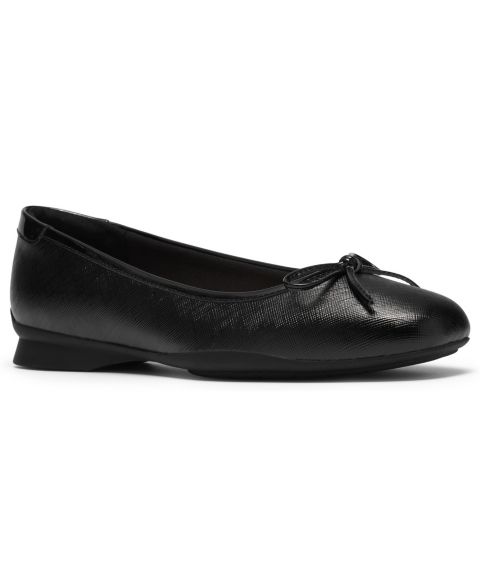 Женские балетки Clarks Collection Jazmynn Bow Round Toe Flats, цвет: Чёрный
