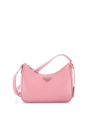 Mini Adjustable Handle Saffiano Leather Hobo